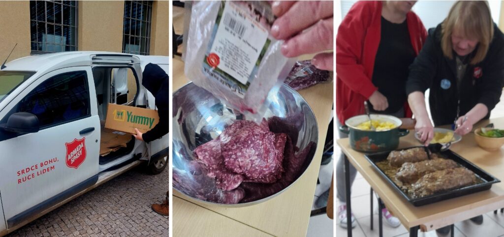 Kuchyň Azylového domu a suroviny od Yummy